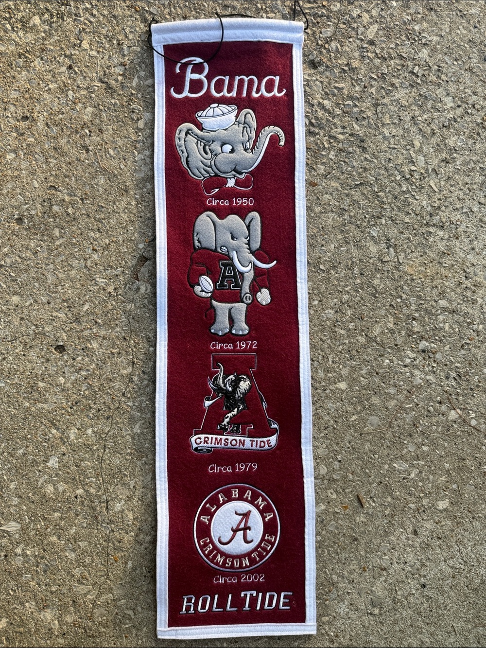 Crimson Tide Garnet and White Hand Towel - Bama Roll Tide
